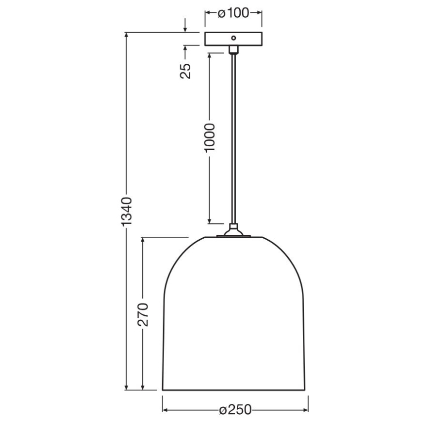 Ledvance - Κρεμαστό φωτιστικό οροφής DECOR CARDBOARD 1xE27/15W/230V διάμετρος 25 cm