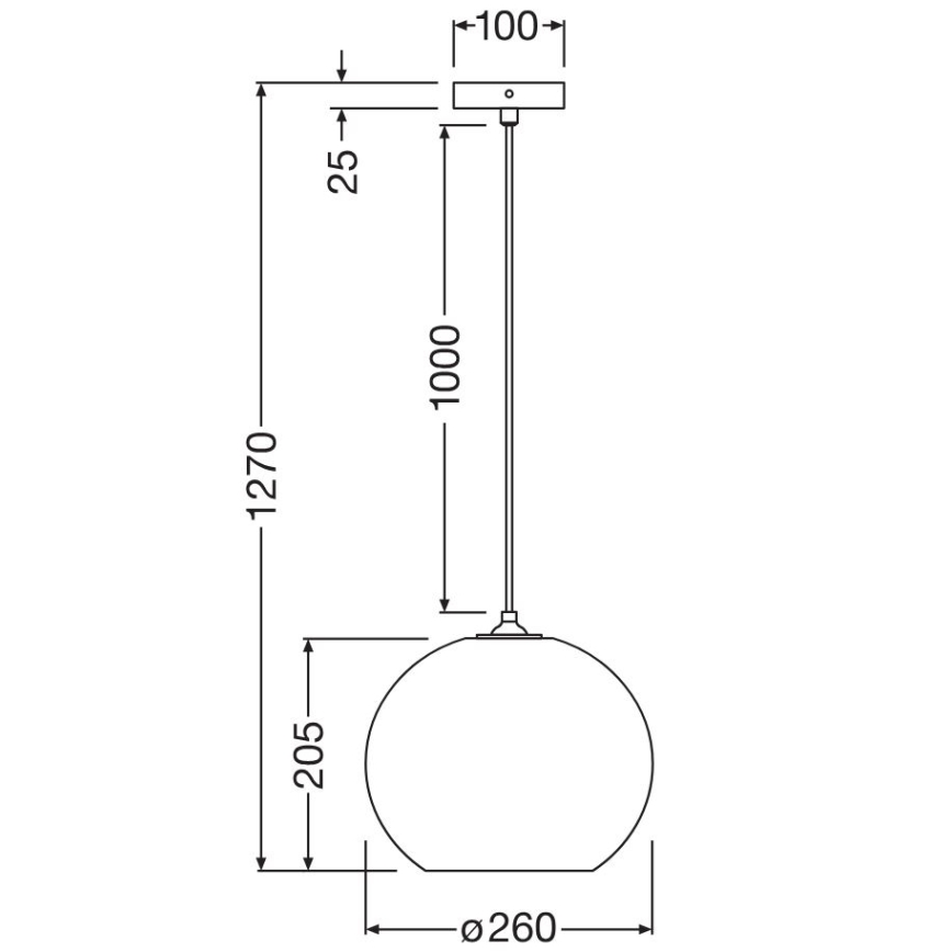 Ledvance - Κρεμαστό φωτιστικό οροφής DECOR CARDBOARD 1xE27/15W/230V διάμετρος 26 cm