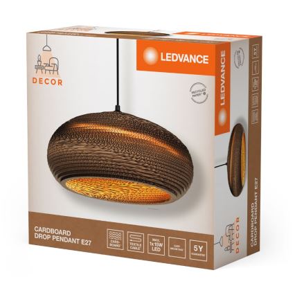 Ledvance - Κρεμαστό φωτιστικό οροφής DECOR CARDBOARD 1xE27/15W/230V διάμετρος 40 cm