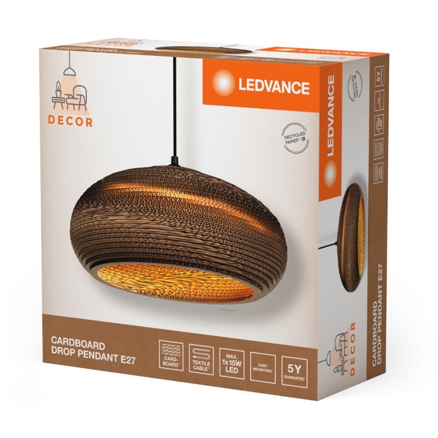 Ledvance - Κρεμαστό φωτιστικό οροφής DECOR CARDBOARD 1xE27/15W/230V διάμετρος 40 cm