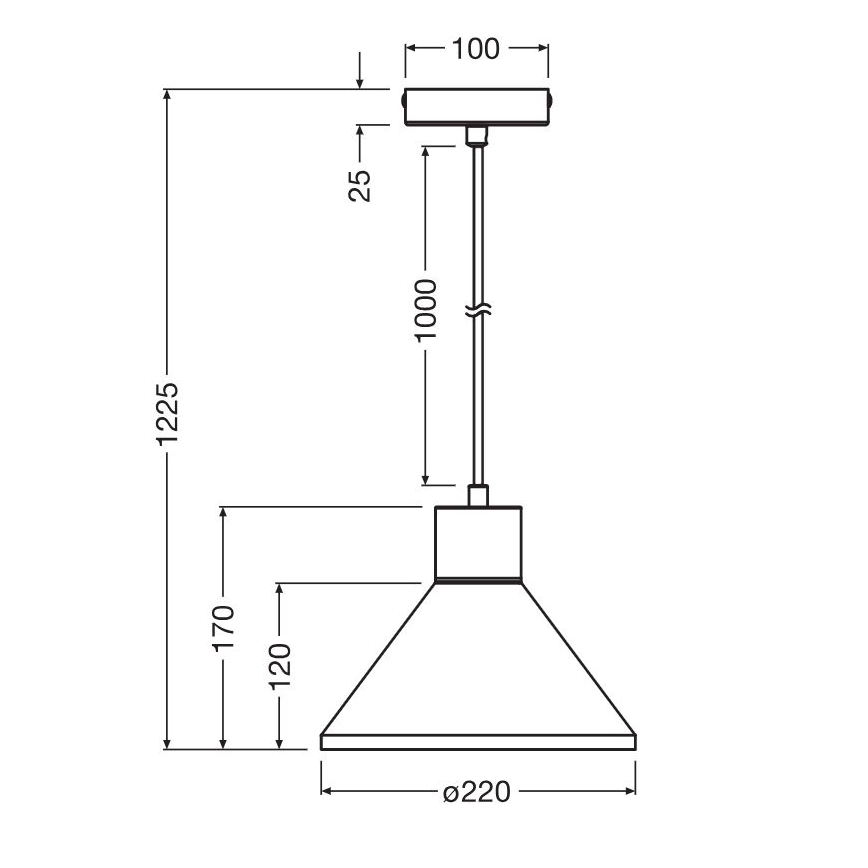 Ledvance - Κρεμαστό φωτιστικό οροφής DECOR PLASTER 1xE27/25W/230V διάμετρος 22 cm plaster λευκό