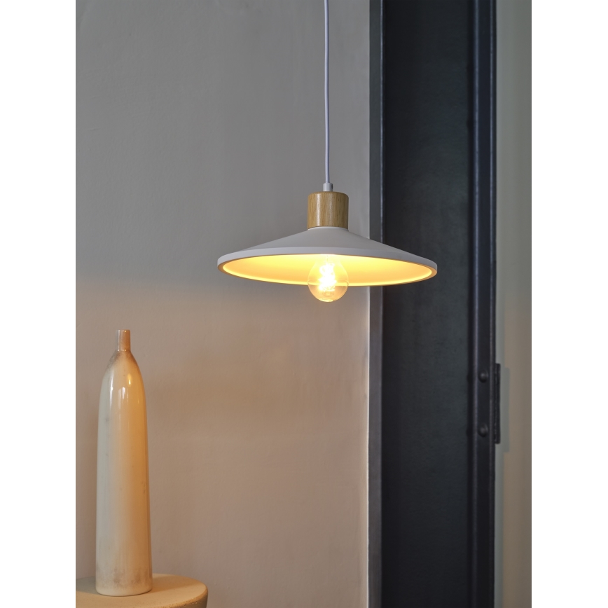 Ledvance - Κρεμαστό φωτιστικό οροφής DECOR PLASTER 1xE27/25W/230V διάμετρος 32 cm plaster λευκό