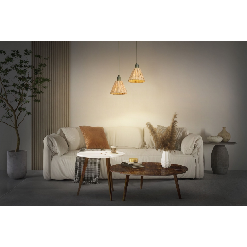 Ledvance - Κρεμαστό φωτιστικό οροφής DECOR RAFFIA 1xE27/15W/230V ίνες raffia
