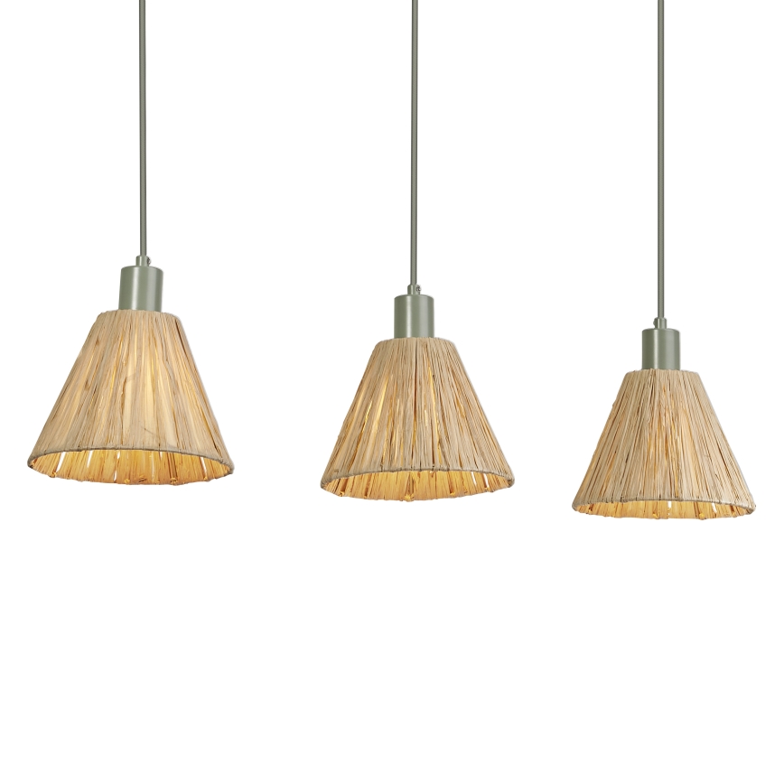 Ledvance - Κρεμαστό φωτιστικό οροφής DECOR RAFFIA 3xE27/15W/230V ίνες raffia