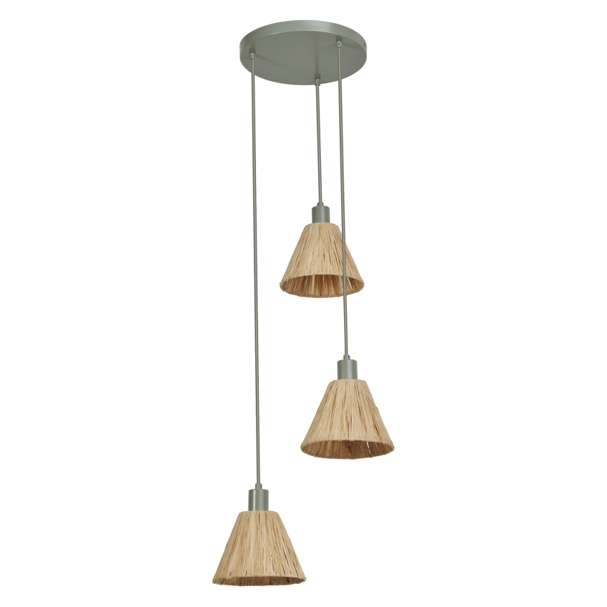 Ledvance - Κρεμαστό φωτιστικό οροφής DECOR RAFFIA 3xE27/15W/230V ίνες raffia