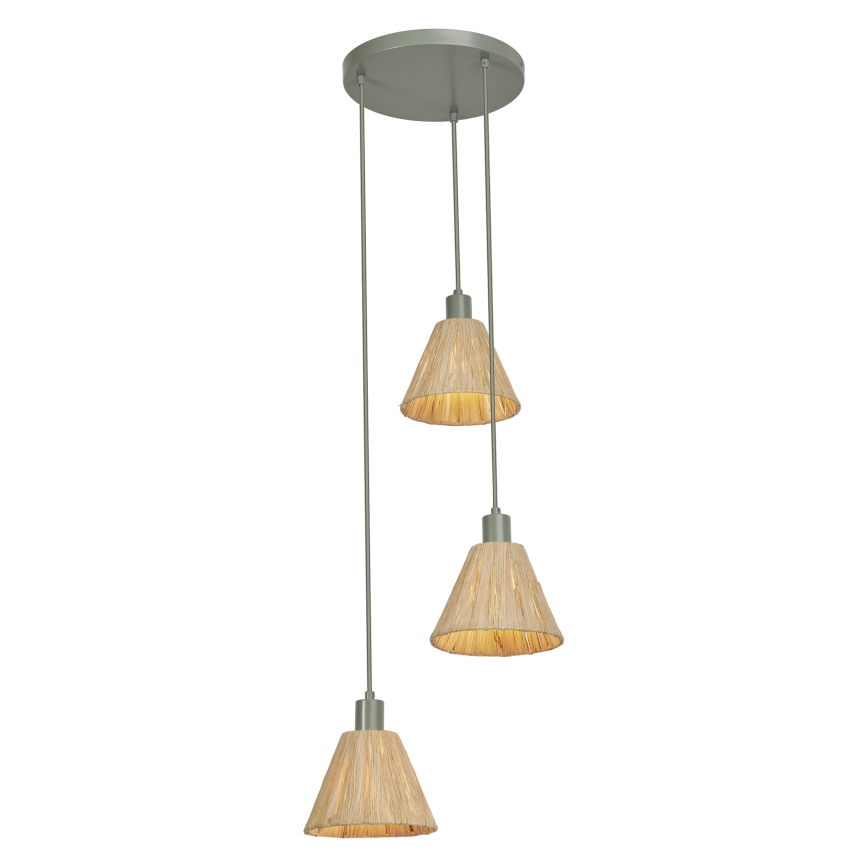 Ledvance - Κρεμαστό φωτιστικό οροφής DECOR RAFFIA 3xE27/15W/230V ίνες raffia