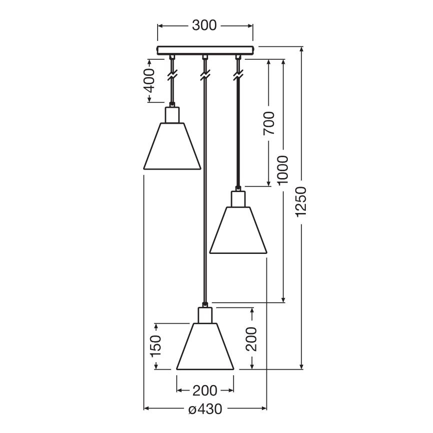 Ledvance - Κρεμαστό φωτιστικό οροφής DECOR RAFFIA 3xE27/15W/230V ίνες raffia