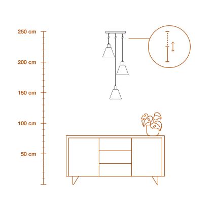Ledvance - Κρεμαστό φωτιστικό οροφής DECOR RAFFIA 3xE27/15W/230V ίνες raffia