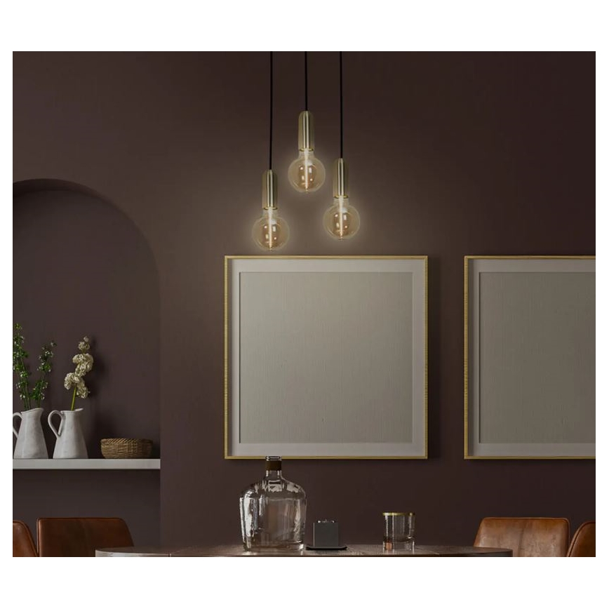 Ledvance -Κρεμαστό φωτιστικό οροφής PENDULUM ROUND 1xE27/15W/230V χρυσαφί