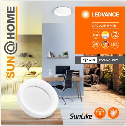 Ledvance-LED Ρυθμιζόμενο φωτιστικό οροφής SUN@HOME CIRCULAR LED/18,5W/230V Wi-Fi