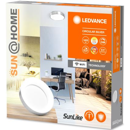 Ledvance-LED Ρυθμιζόμενο φωτιστικό οροφής SUN@HOME CIRCULAR LED/18,5W/230V Wi-Fi