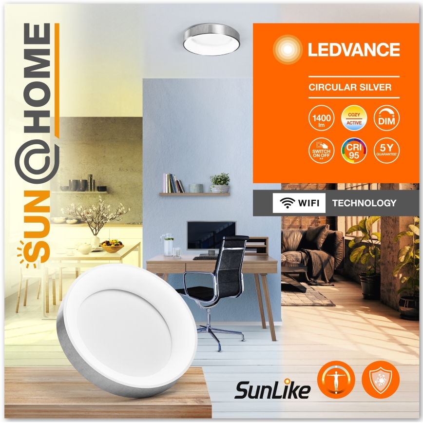 Ledvance-LED Ρυθμιζόμενο φωτιστικό οροφής SUN@HOME CIRCULAR LED/18,5W/230V Wi-Fi