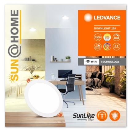 Ledvance - LED Ρυθμιζόμενο φωτιστικό οροφής SUN@HOME LED/22W/230V 2200-5000 CRI 95 Wi-Fi