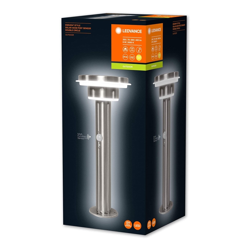 Ledvance - Ρυθμιζόμενος ηλιακός λαμπτήρας LED με αισθητήρα CIRCLE LED/6W/3,2V 2200 mAh IP44