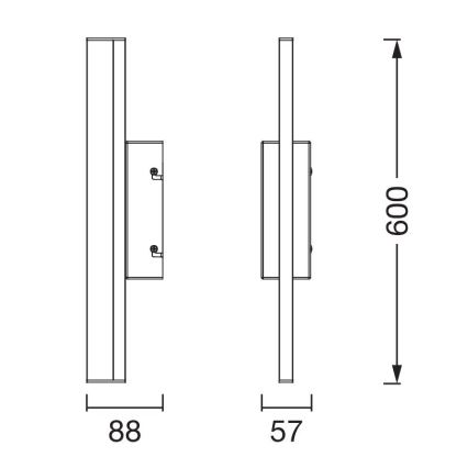 Ledvance - LED φωτισμός ντιμαριζόμενος αφής  ORBIS MIRROR LED/10W/230V 60 cm 3000/4000K IP44