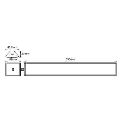 Ledvance - LED Dimmable γραμμικό φωτιστικό με αισθητήρα CORNER LED/5W/230V