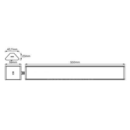 Ledvance - LED Dimmable γραμμικό φωτιστικό με αισθητήρα CORNER LED/8W/230V