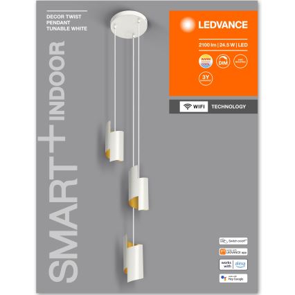 Ledvance - LED Dimmable κρεμαστό φωτιστικό οροφής SMART+ DECOR 3xLED/8W/230V λευκό Wi-Fi