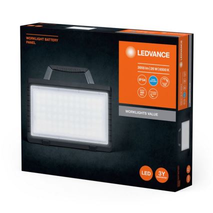 Ledvance - LED Dimming Εξωτερικού χώρου επαναφορτιζόμενος προβολέας WORKLIGHT BATTERY LED/26W/5V 2200 mAh IP54