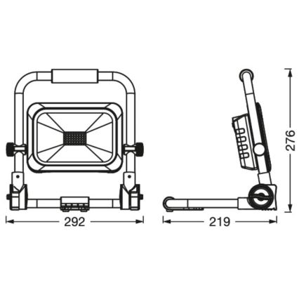 Ledvance - LED Dimming Εξωτερικού χώρου rechargeable προβολέας WORKLIGHT BATTERY LED/30W/5V IP54