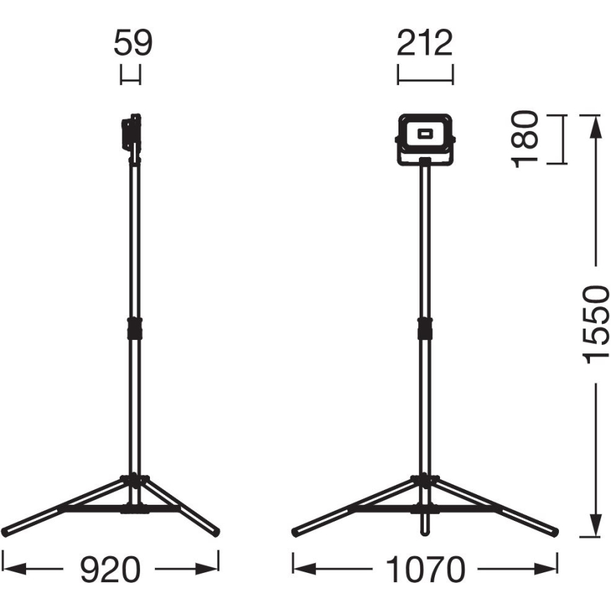 Ledvance- LED Dimmable προβολέας με βάση WORKLIGHT TRIPOD LED/20W/3,7V IP54