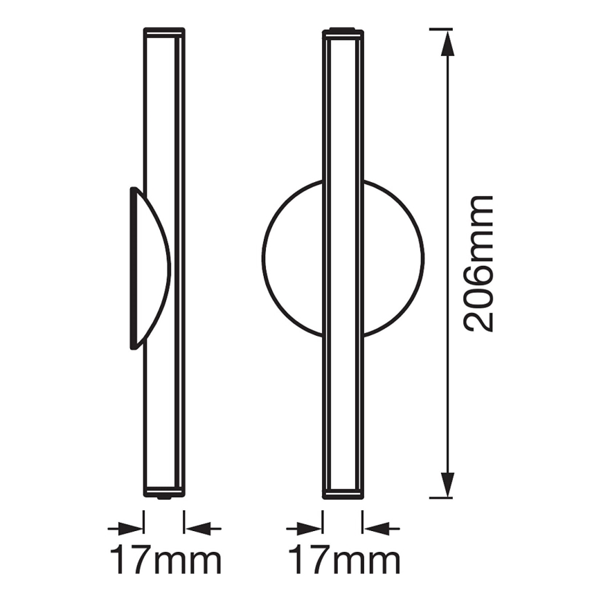 Ledvance - LED Dimmable φωτισμός καθρέφτη LEDSTIXX LED/2W/Li-Ion 800 mAh IP44 CRI 90