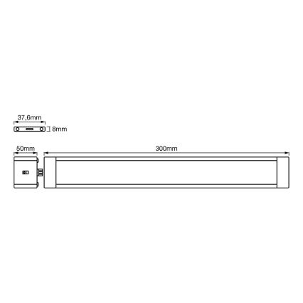 Ledvance - LED Dimmable φωτιστικό για κάτω από το ντουλάπι με αισθητήρα CABINET LED/6W/230V