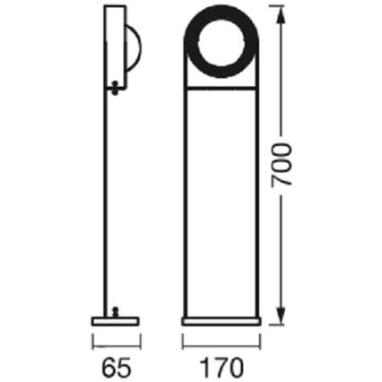 Ledvance - LED Dimmable φωτιστικό εξωτερικού χώρου SWING LED/6,7W/230V IP44 Wi-Fi