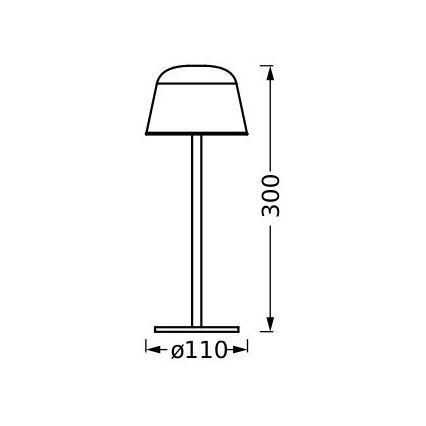 Ledvance -LED Dimmable φωτιστικό εξωτερικού χώρου επαναφορτιζόμενο TABLE LED/2,5W/5V IP54 κόκκινο