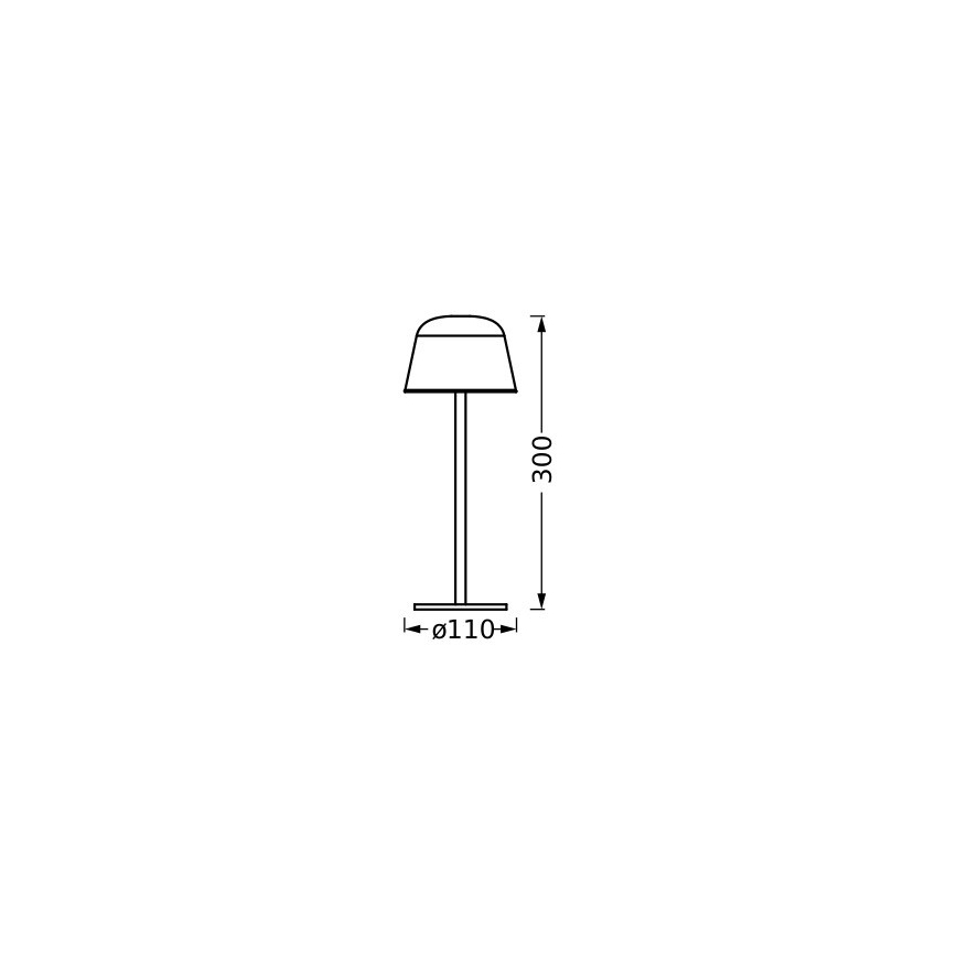 Ledvance -LED Dimmable φωτιστικό εξωτερικού χώρου επαναφορτιζόμενο TABLE LED/2,5W/5V IP54 κόκκινο