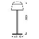 Ledvance - LED Dimmable φωτιστικό εξωτερικού χώρου επαναφορτιζόμενο TABLE LED/2,5W/5V IP54 μαύρο