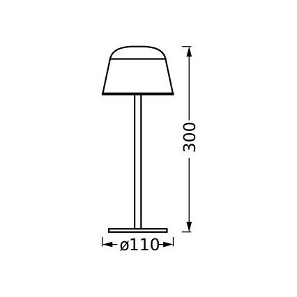 Ledvance - LED Dimmable φωτιστικό εξωτερικού χώρου επαναφορτιζόμενο TABLE LED/2,5W/5V IP54 μαύρο