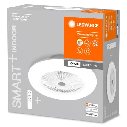 Ledvance - Φωτιστικό οροφής LED Dimmable με ανεμιστήρα SMART+ LED/35W/230V Wi-Fi 3000-6500K + τηλεχειριστήριο