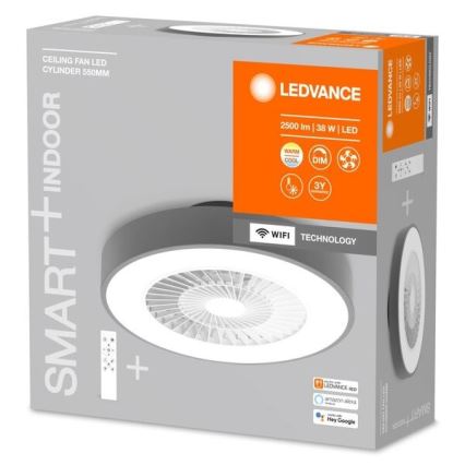 Ledvance - LED Dimmable φωτιστικό οροφής με ανεμιστήρα SMART+ LED/38W/230V 3000-6500K Wi-Fi + τηλεχειριστήριο