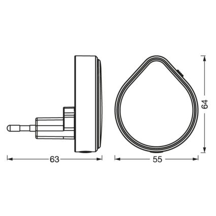 Ledvance - LED Dimmable φωτιστικό νυκτός πρίζας LUNETTA LED/0,5W/230V