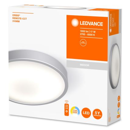 Ledvance - LED Dimmable φωτιστικό οροφής ORBIS LED/17W/230V 2700-6500 + τηλεχειριστήριο