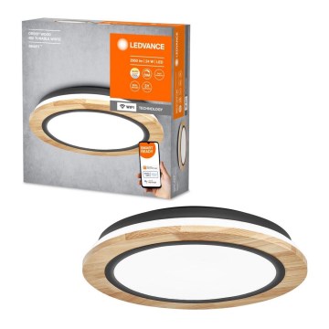 Ledvance - LED Dimmable φωτιστικό οροφής SMART+ ORBIS WOOD LED/24W/230V 2700-6500K δρυς Wi-Fi