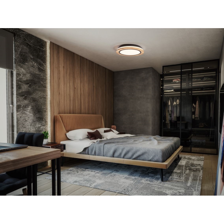 Ledvance - LED Dimmable φωτιστικό οροφής SMART+ ORBIS WOOD LED/24W/230V 2700-6500K δρυς Wi-Fi