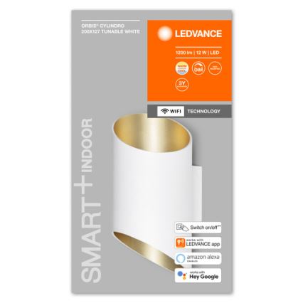 Ledvance - LED Dimmable φωτιστικό τοίχου SMART+ CYLINDRO LED/12W/230V 3000-6500K Wi-Fi λευκό