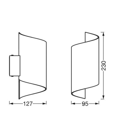 Ledvance - LED Dimmable φωτιστικό τοίχου SMART+ TWIST LED/12W/230V 3000-6500K Wi-Fi λευκό