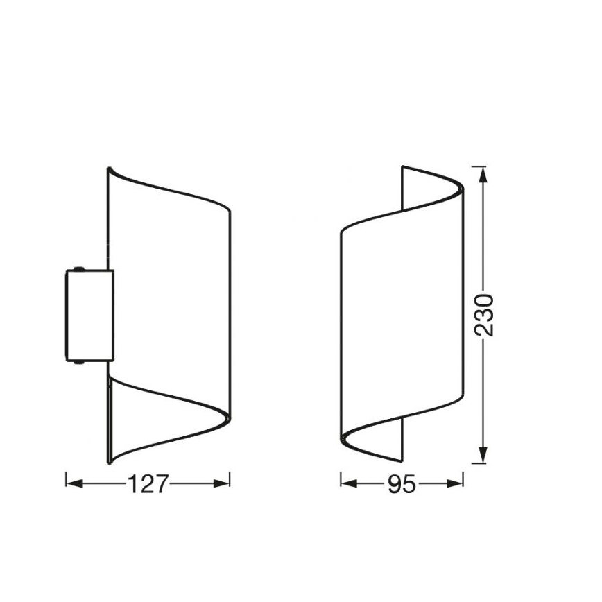 Ledvance - LED Dimmable φωτιστικό τοίχου SMART+ TWIST LED/12W/230V 3000-6500K Wi-Fi λευκό