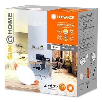 Ledvance - LED Dimmable χωνευτό φωτιστικό SUN@HOME LED/4,5W/230V 2200-5000 CRI 95 Wi-Fi