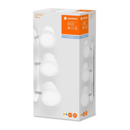 Ledvance - LED Φωτιστικό σποτ μπάνιου SPOT 3xLED/7W/230V IP44 3000/4000K CRI 90 Ra