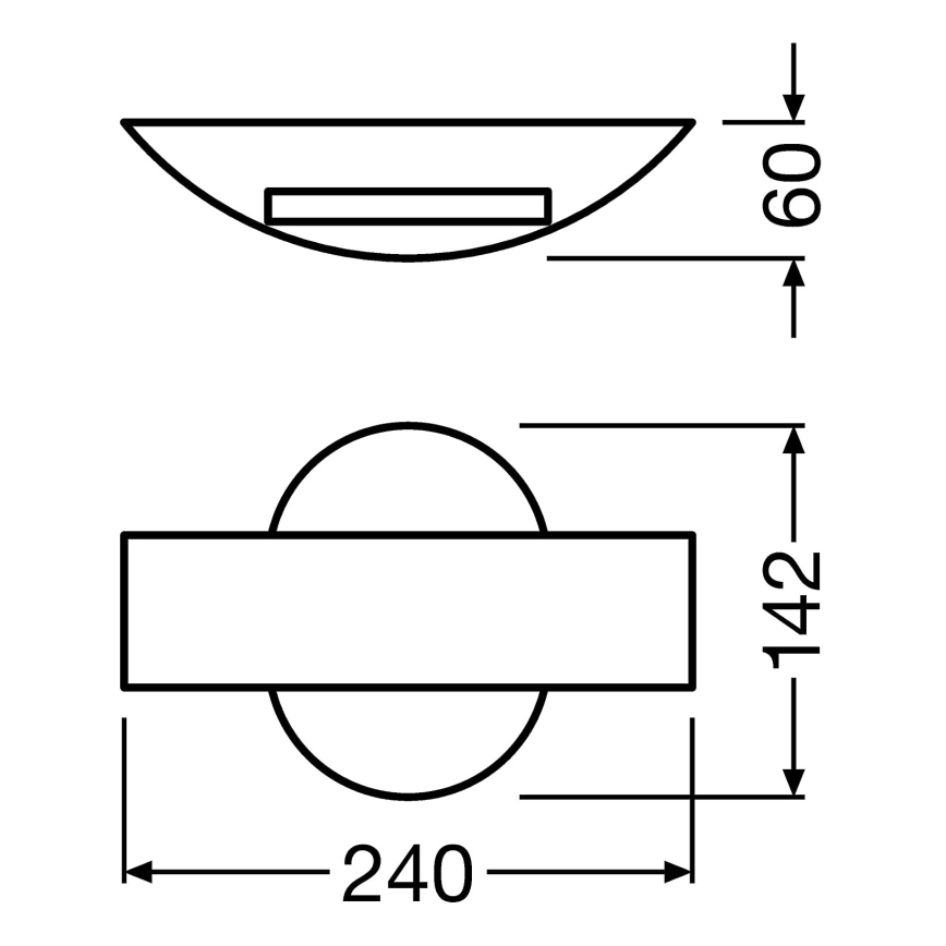 Ledvance - LED Φωτιστικό τοίχου εξωτερικού χώρου SHIELD LED/11W/230V IP44