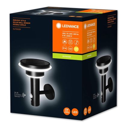 Ledvance - LED ρυθμιζόμενο ηλιακό φωτιστικό με αισθητήρα CIRCLE LED/6W/3,2V 2200 mAh IP44