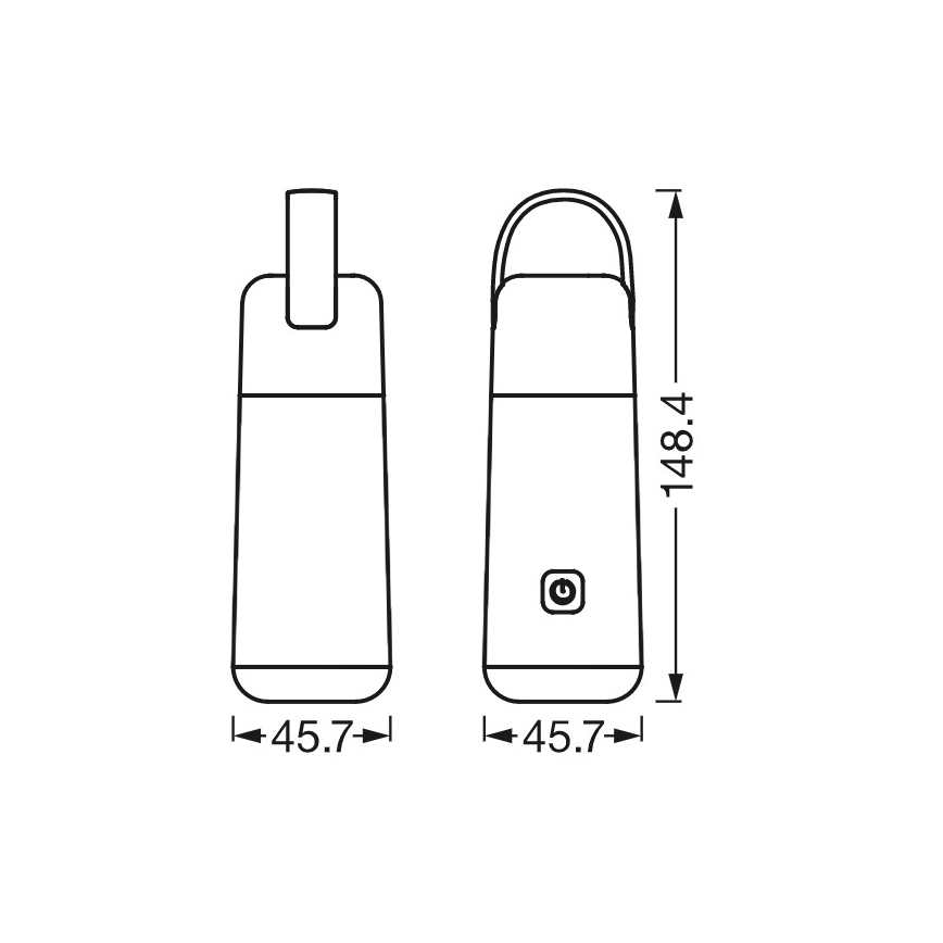 Ledvance - LED Power bank με λειτουργία φακού MOBILE LED/0,5W/5V 1800mAh 2xUSB