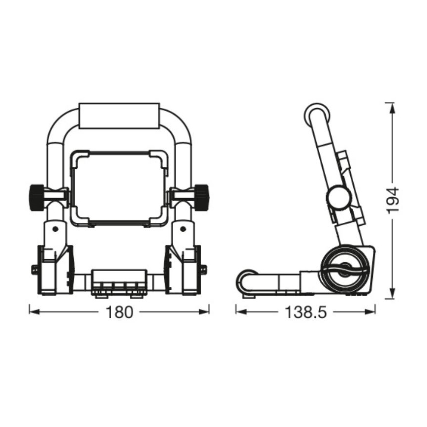 Ledvance - Προβολέας εξωτερικού χώρου LED WORKLIGHT R-STAND LED/10W/230V 6500K IP65