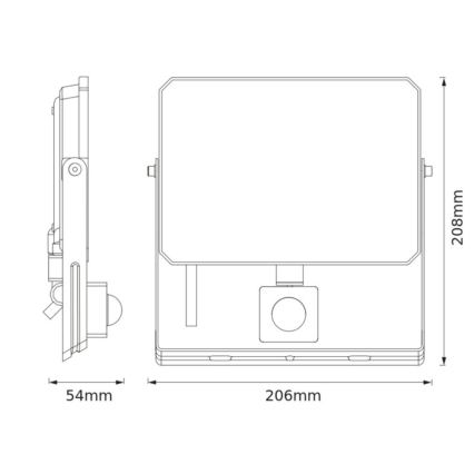 Ledvance - Προβολέας LED FLOODLIGHT με αισθητήρα κίνησης και σούρουπου, 50W/230V, 3000K, IP65