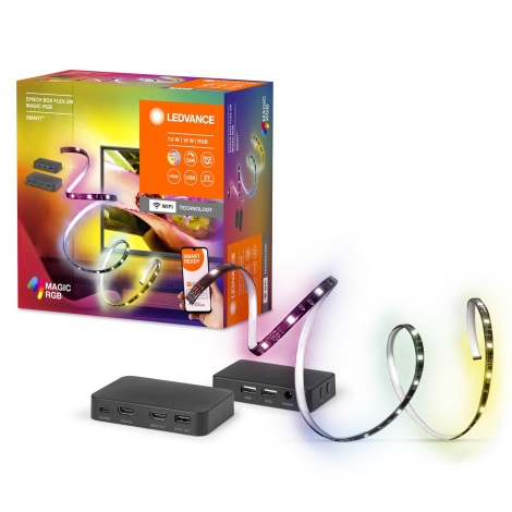 Ledvance - LED RGB Dimmable ταινία για TV SYNCH BOX FLEX SMART+ MAGIC 4,5m LED/18W/230V Wi-Fi
