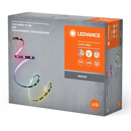 Ledvance - LED RGB Dimmable ταινία για TV με αισθητήρα FLEX AUDIO 2m LED/1,8W/5V